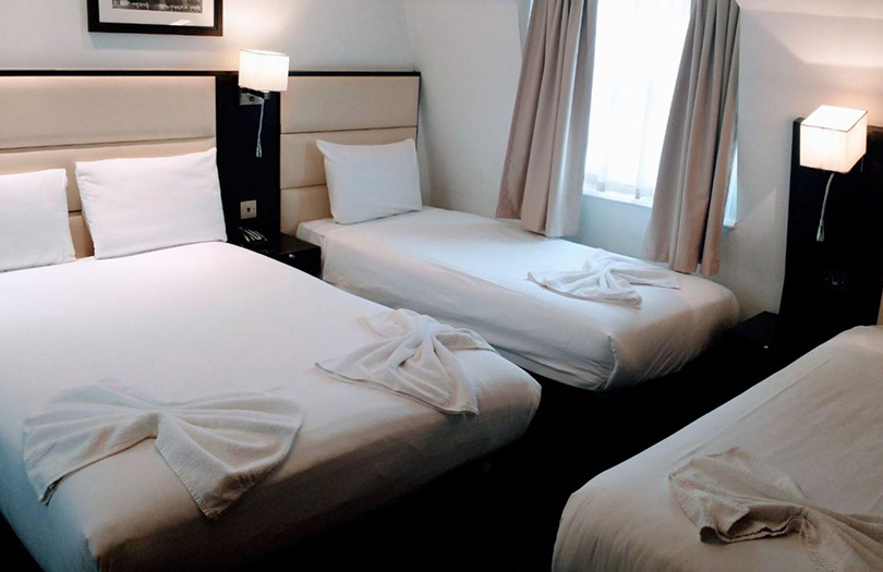 Quad-En-Suite room of the Edward Hotel Paddington London