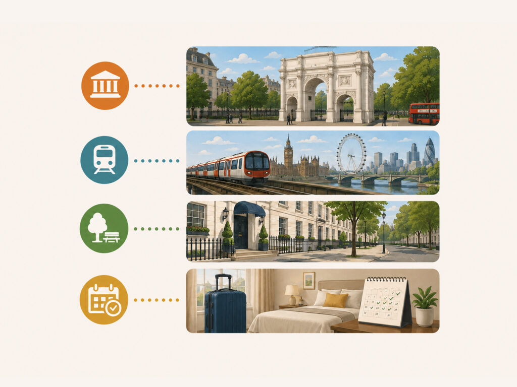 London attractions, transport links and hotel stay benefits near The Edward Hotel Paddington