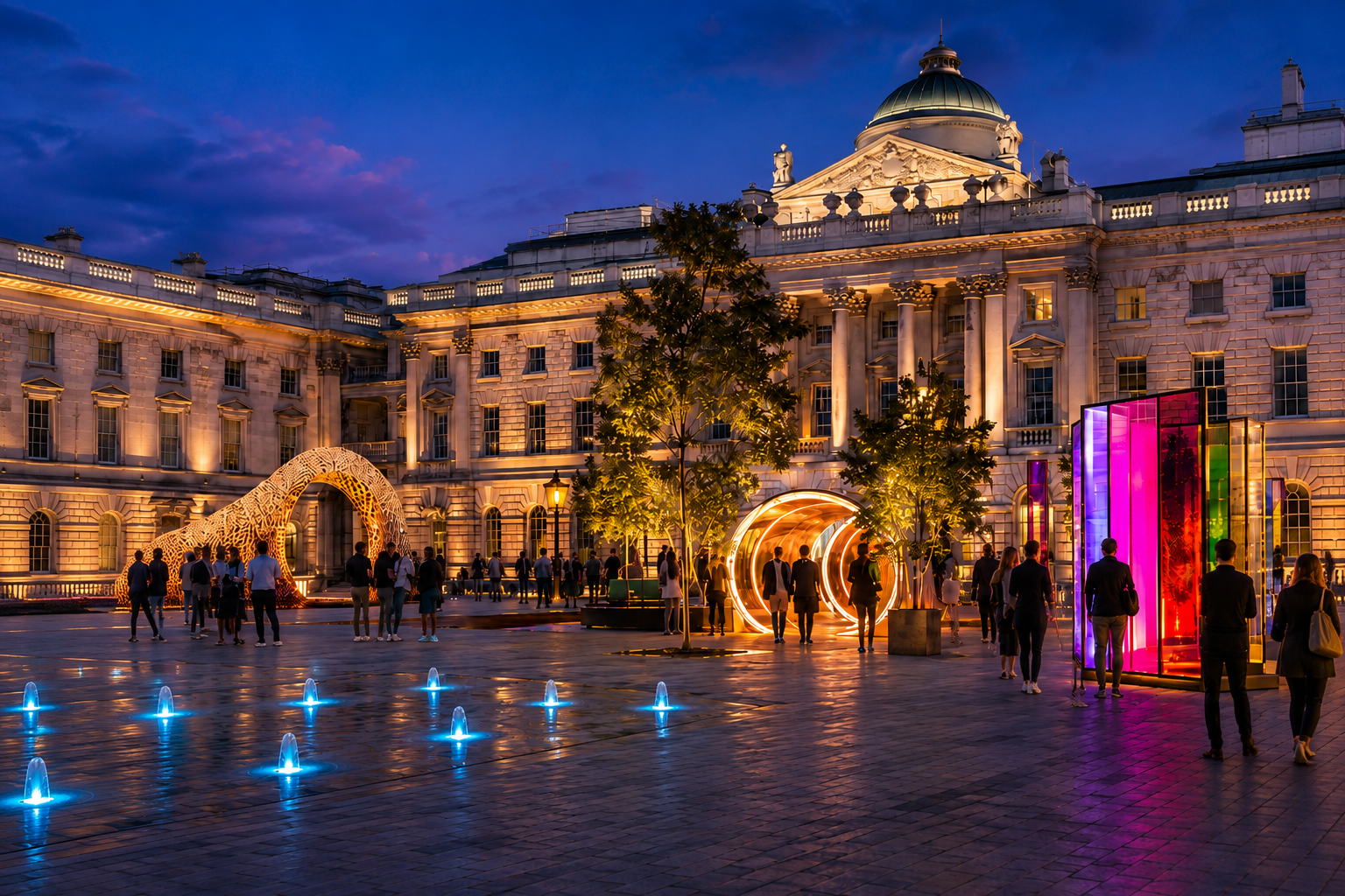 London Design Festival event in London with illuminated installations, September 2026